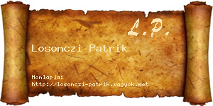 Losonczi Patrik névjegykártya